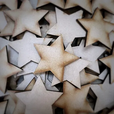 £1.99 • Buy Wooden 3mm MDF Star Shapes | Craft Embellishment Blank Decoration Tag