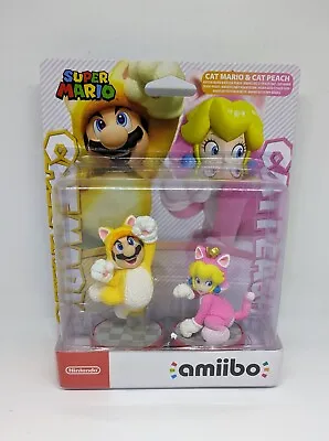 $65 • Buy Nintendo Super Mario Cat Mario & Cat Peach Amiibo Set Brand New