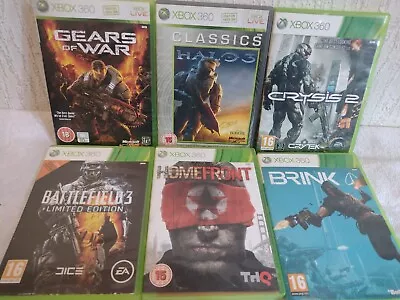 Halo 3 Crysis 2 Brink Gears Of War & Others | 6 Game Bundle | Xbox 360 • £2.99