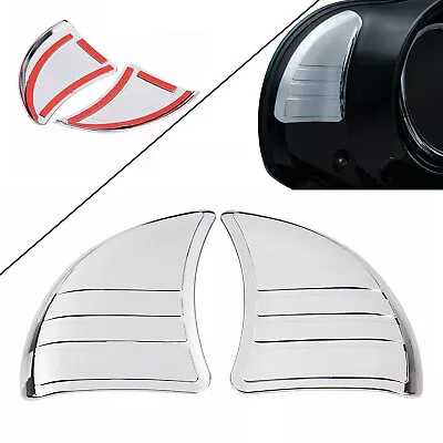 Chrome Batwing Inner Fairing Mirror Covers For Harley Touring Street Glide 14-22 • $21.98