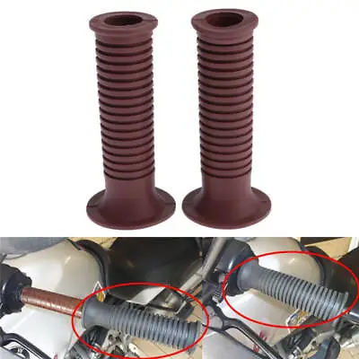 Pair Brown Rubber Motorcycle Handlebar Hand Grips For BMW R1100 R1150 GS RS F650 • $10.99