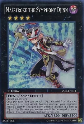 Yu-Gi-Oh! TCG Maestroke The Symphony Djinn Xyz Symphony Ys12-En043 1st... • $0.99