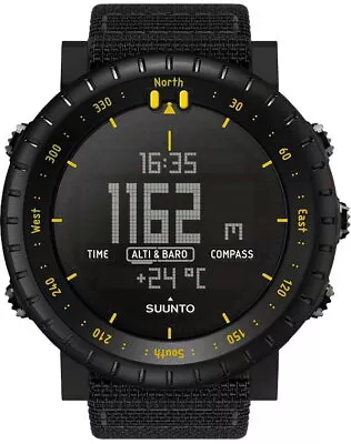 Suunto Core Watch W/ Altimeter And Compass Black/Yellow One Size SS050276000 • $230.71
