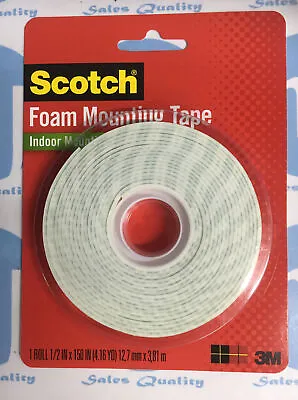 £4.99 • Buy Scotch Foam Mounting Tape 12.7mm X 3.81mtr Mounting Tape & Double Sided Tape
