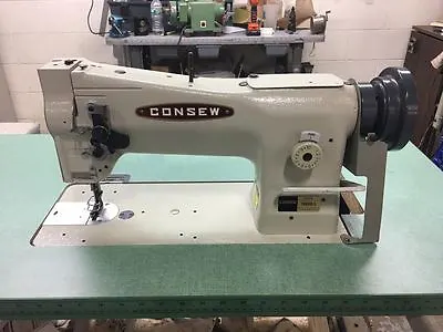 Consew 206RB-5 Industrial Sewing Machine W/ American Made With Wood Top Table! • $1795