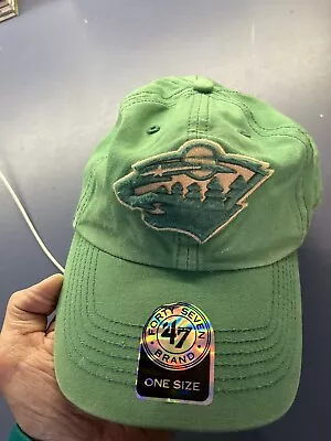 Minnesota Wild '47 Brand NHL Strapback Hat Dad Cap Green  - NEW • $25