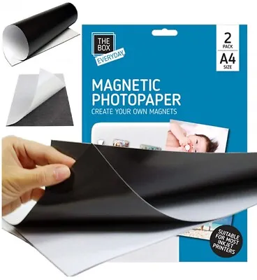 £4.49 • Buy 6 X A4 Magnetic Photo Paper Printing Inkjet Gloss Create Printable Fridge Magnet