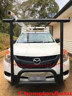 BLACK Nudge Bar + Front Ladder Rack H Rack H-Frame For Mazda BT50 09/2020-2024 • $797