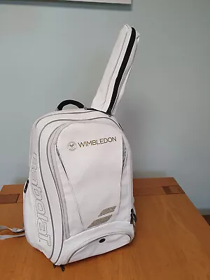 Babolat Wimbledon Pure Tennis Backpack White Gold Limited Edition • £47