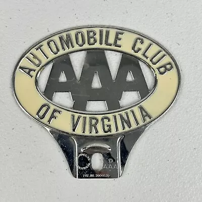 AAA Automobile Club Of Virginia License Plate Topper Badge Emblem • $64.99