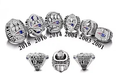 Tom Brady Patriots Super Bowl Championship Ring Set 2001 - 2018 • $71.46