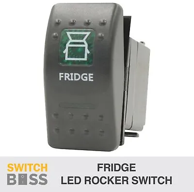 Rocker Switch FRIDGE - Green - LED 4x4 Boat Caravan Marine 12v • $19.90