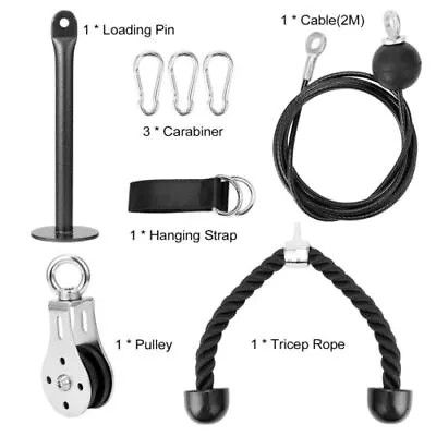 Pulley System Cable Attachment Pull Down Machine DIY Home Gym Workout Kit • $29.55