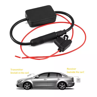 Car FM & AM Radio Antenna Signal Amplifier Aerial Signal Amp Booster 12V ANT-208 • £9.69