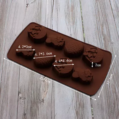 Silicone Chocolate Mould Candy Cookies Baking Mold Fondant Ice Cube Tray Jelly • £2.99