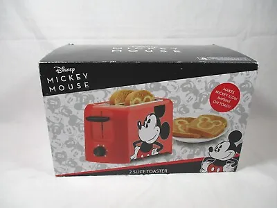 Disney-Mickey Mouse 2-Slice Toaster Leaves Mickey Imprint On Toast New Open Box • $17.99