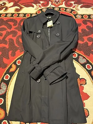 Burberry Trench Coat- Mid Size Men - Black - US 40 - Made In England • $1350