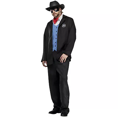$39.95 • Buy Adult Mens Wild West Avenger Outlaw The Lone Ranger Costume Mask Jacket Vest Hat
