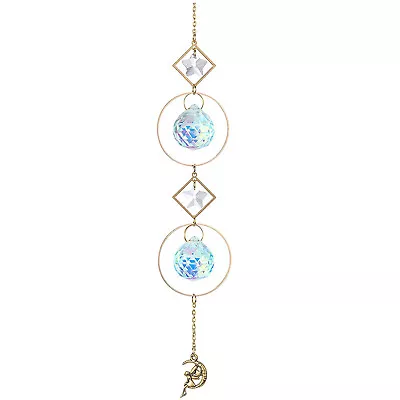 £4.29 • Buy Crystal Sun Catcher Moon Prism Pendant Suncatcher Rainbow Maker Window Hanging
