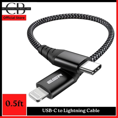 $15.65 • Buy USB-C To Lightning Cable 0.5Ft (0.2M) MFi-Certied Fast Charging Cable For IPhone