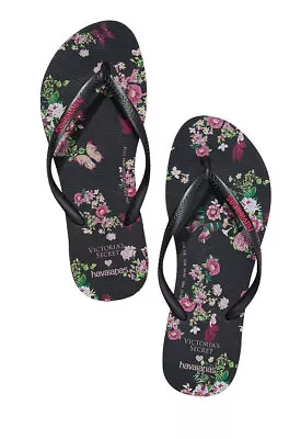 Havaianas X Victoria's Secret Slim Flip-Flop Floral Size 5/6 • $32.50