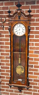 Large Lenzkirch Single Weight Driven Precision Vienna Regulator Wall Clock 210cm • £4500