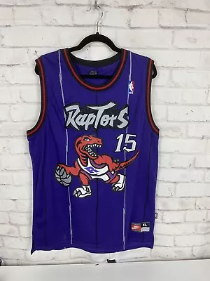 Vintage NBA Toronto Raptors Jersey Authentic Nike Vince Carter #15 Size XL • $50