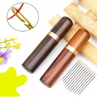 $7.95 • Buy Stainless Steel Self-threading 30Pcs Needles Opening Sewing Darning Needles US