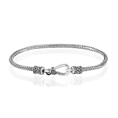 Handmade 925 Sterling Silver Tulang Naga Bali SNAKE CHAIN BRACELET 2.5 MM UNISEX • £23.95