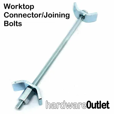 £4.31 • Buy Worktop Connector Joining BOLTS Clamps Butterfly 150mm Kitchen Worktop UK Seller
