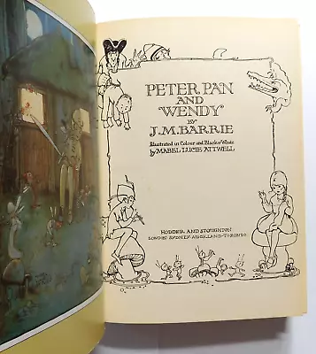 Peter Pan And Wendy By J M Barrie Illustrated Mabel Lucie Attwell Childrens Book • £15