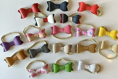 $7.99 • Buy NEW! Handmade Infant Headband Bow Soft Stretchable Nylon Baby Hair Accessories