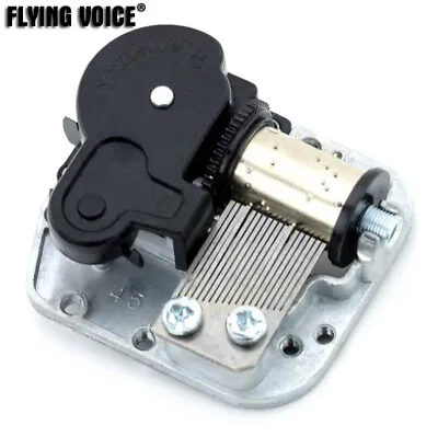 Silver Alloy Wind Up Musical Movement With 50 Tune Option For DIY Music Box Gift • £10.79