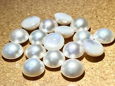 Vintage Beautiful Creamy Genuine Cultured 15MM Mobe Pearls Loose Gemstones • $9.99