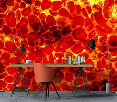 3D Red Stone I5929 Wallpaper Mural Self-adhesive Removable Sticker Erin • £257.99