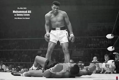 MUHAMMAD ALI VS SONNY LISTON POSTER MAY 25 1965 NEW 36x24 FREE SHIPPING • $14.99