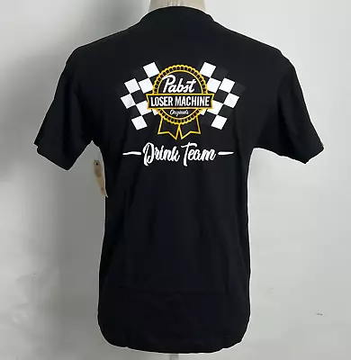 Loser Machine X Pabst Blue Ribbon Men's T-Shirt Drink Team Black Size M NWT • $16.14