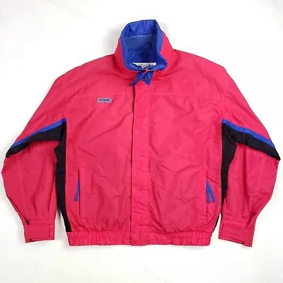 VTG Columbia Bugaboo Men's Radial Sleeve Nylon Ski Jacket L 90s Red Snap Button • $19.99