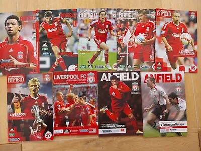 Liverpool 9 Home Programme Bundle From 2006 T0 2014  (6 V. Spurs) • $4.36