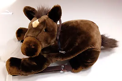 Chosun Brown Horse Plush Backpack 21 Inches Mini Pony Clip Adjustable Straps • $24.99