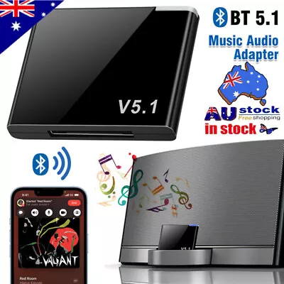 Music Audio Adapter Bluetooth 5.1 Receiver 30Pin Dock Speaker For IPhone IPod • $9.99