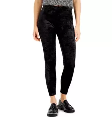 Inc International Concepts Velvet Leggings Size XS Black High Rise Contour Waist • $13.60