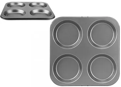 2x 4 Cup Yorkshire Pudding Muffin Non Stick Tray  Pan Tin Tart Dessert Bun Tray • £9.99