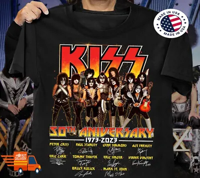 HOT Kiss Band 50 Years 1973-2023 Thank You For The Memories Signed T Shirt • $22.99