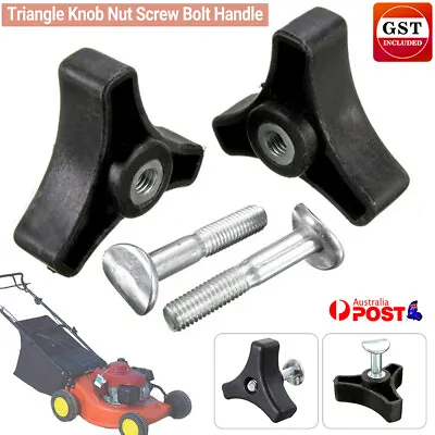 $6.98 • Buy 1/2Pcs Triangle Handle Knob Nut Screw Bolt For Honda Lawn Mower Parts Replace AU