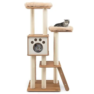 5-tier Cat Tree Condo Cat Play Tower Activity Center Scratching Posts Play House • £79.95