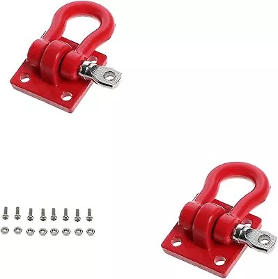 Red Metal Climbing Trailer Tow Hook Hooks Buckle Winch Shackles For 1/10...  • $13.99