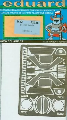 1/32 Bf 110D Exterior Photo-etch DRAGON Eduard 32235 • $29.50