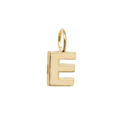 9ct Yellow Gold Small 6mm Block Capital 3D Initial Pendants Letters A-Z 0.40g • £48