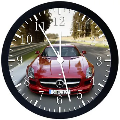 Mercedes SLS Super Car Black Frame Wall Clock Nice For Decor Or Gifts W224 • $19.95